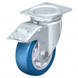 Sværlasthjul med bremse ”stop-fix” og aluminiumsfælg.